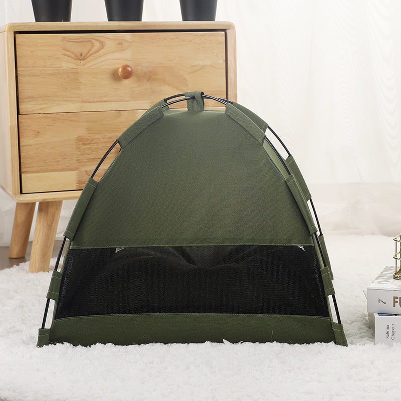Cat Tent Cooling Mat Dog House Pet Bed with Cushion