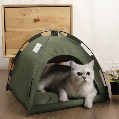 Cat Tent Cooling Mat Dog House Pet Bed Side View