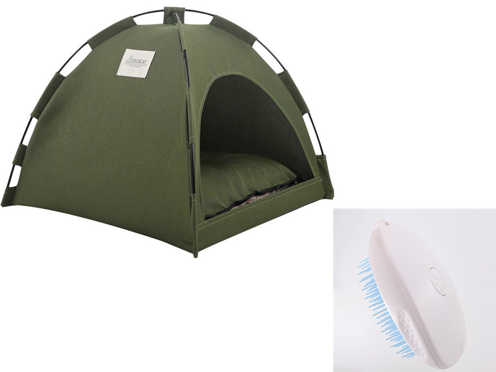 Cat Tent Cooling Mat Dog House Pet Bed Gray