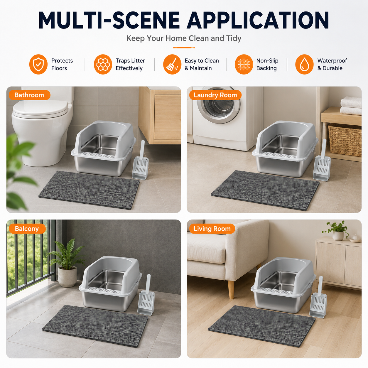 Stainless Steel Litter Box Cat Toilet